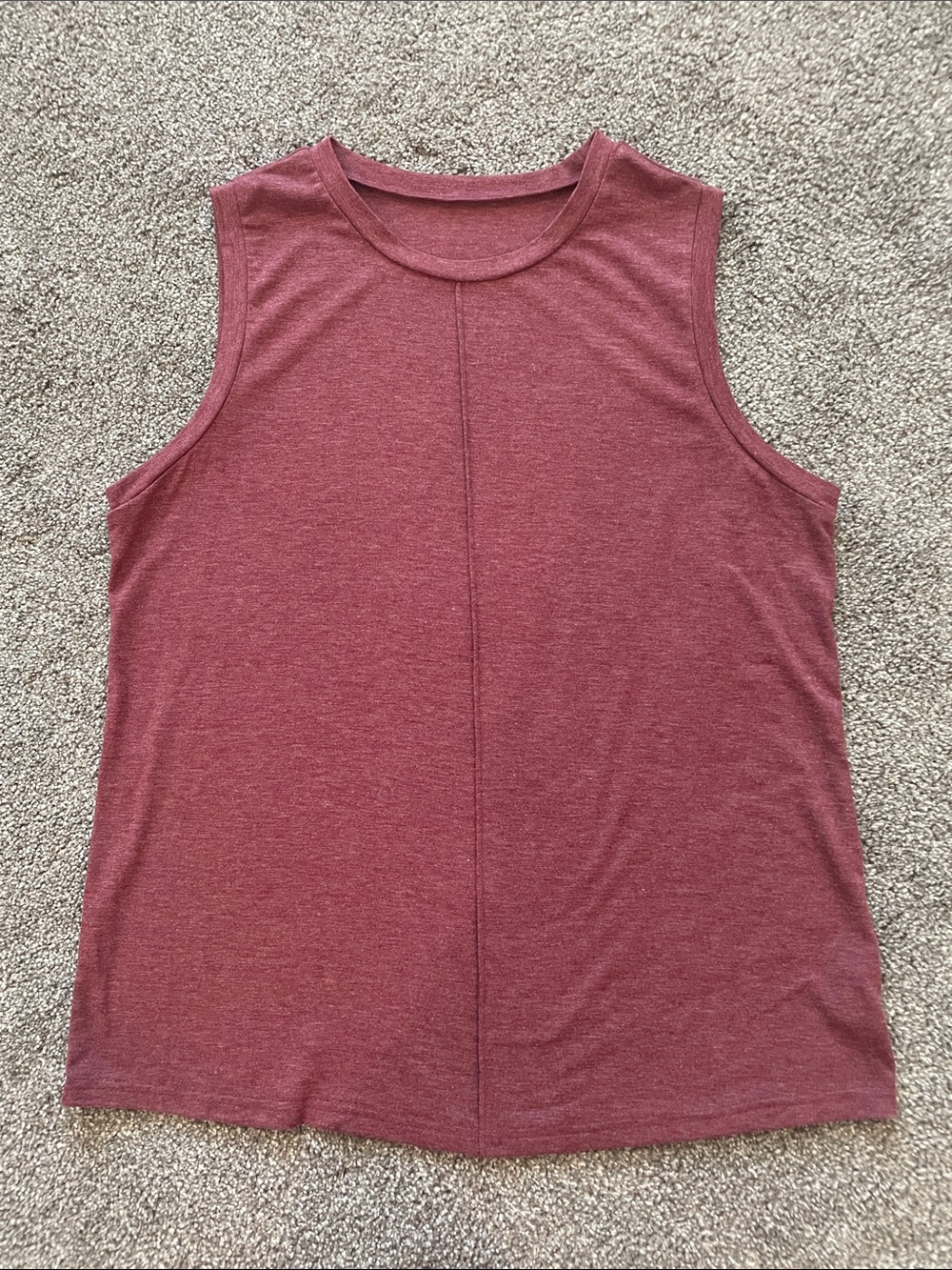Sleeveless Maroon Women’s Tank Top - Classic Crew Neck